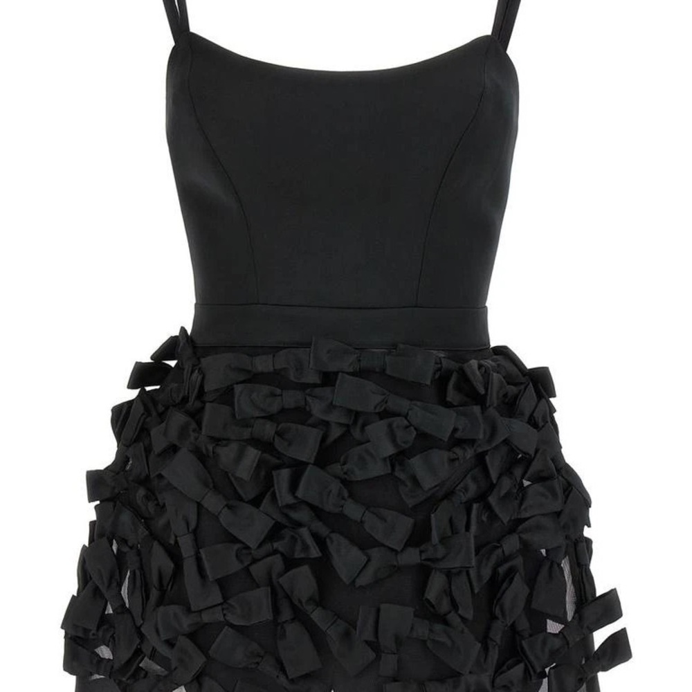 Bow-Embellished Satin Dress Elisabetta Franchi